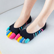 Women’s Invisible Cotton Toe Socks – Breathable Summer Comfort Wear