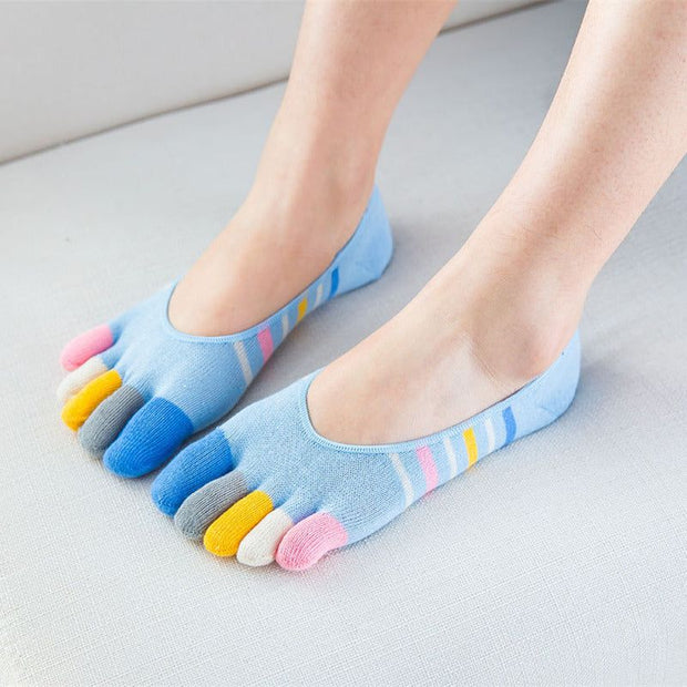 Women’s Invisible Cotton Toe Socks – Breathable Summer Comfort Wear